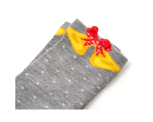 Шкарпетки дитячі Bross новорічні з дзвіночком (21248-0-6-gray)