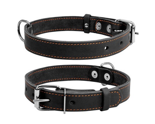 Нашийник для тварин Collar одинарний Ш 25 мм Д 38-50 см чорний (02191)