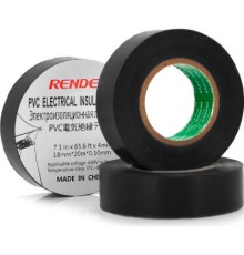 Ізоляційна стрічка Render 0.10мм*18мм*20м Black, temp-10+80°С, 2000V, 10 шт. (0,10мм*18мм*20м-Bk)