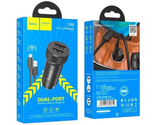 Зарядний пристрій HOCO Z49 Level 2xUSB Black (6931474795649)