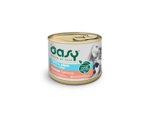 Консерви для собак OASY One Protein Formul Puppy & Junior Small/Mini з лососем 200 г (8053017344461)