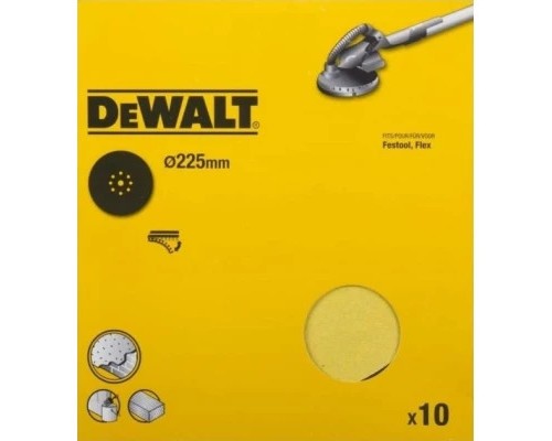 Наждачний папір DeWALT для ексцентрикових шліфувальних машин, 225 мм, зерно 60 (DT3164)