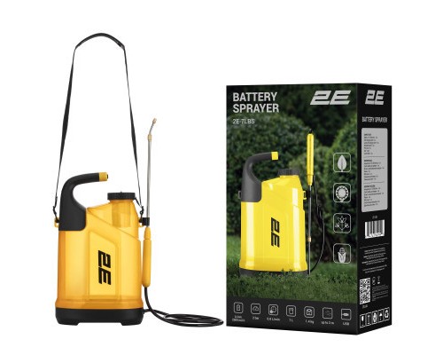 Обприскувач 2E AquaSpray 7LR 7л, 3.7В, 1х2500мAh, Li-ion 2бар, 0.8л/хв, 1.4кг (2E-7LBS)