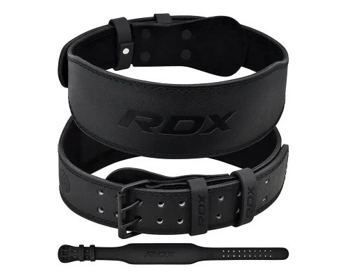 Атлетичний пояс RDX 4 шкіряний Full Black L (WBS-4FB-L)