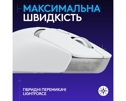 Мишка Logitech G309 Lightspeed Wireless/Bluetooth White (910-007207)