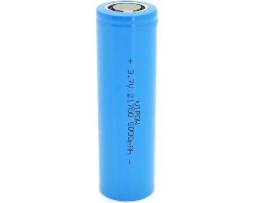 Акумулятор 21700 5000mAh, 3.7V, Blue, FlatTop Vipow (ICR21700-5000mAhFT / 31080) 