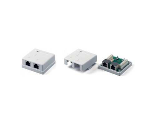 Комп'ютерна розетка Eserver RJ45x2 STP cat.5e (WT-2045A)