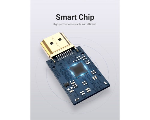 Кабель мультимедійний USB-C 3.1 to HDMI 1.5m 90° 4K 60 Гц PVC Black Vention (CGVBG)