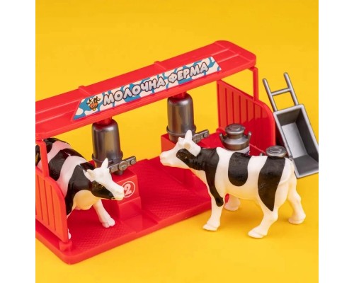 Ігровий набір Otamanko Веселий хутір (трактор із причепом і молочна ферма з коровами) (8816K)