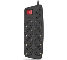 Мережевий фільтр живлення REAL-EL REAL-EL RS-10 Protect, 3m, black (EL122300039)
