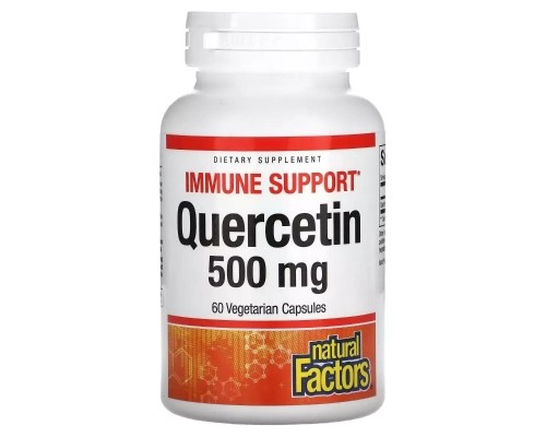 Вітамінно-мінеральний комплекс Natural Factors Кверцетин, 500 мг, Quercetin, 60 вегетаріанських капсул (NFS01390) Вітамінно-мінеральний комплекс Natural Factors Кверцетин, 500 мг, Quercetin, 60 вегетаріанських капсул (NFS01390)
