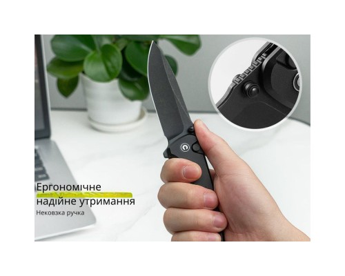 Ніж Civivi Hyperpulse Darkwash Black Aluminum (C23087A-1)