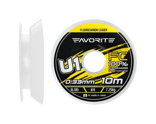 Флюорокарбон Favorite U1 FC 10m 4.0/0.33mm 16.0lb/7.25kg (1693.11.83)