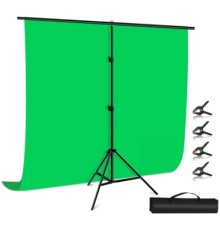 Фон Puluz PU5205G background with stand 200x200 cm green (PU5205G)