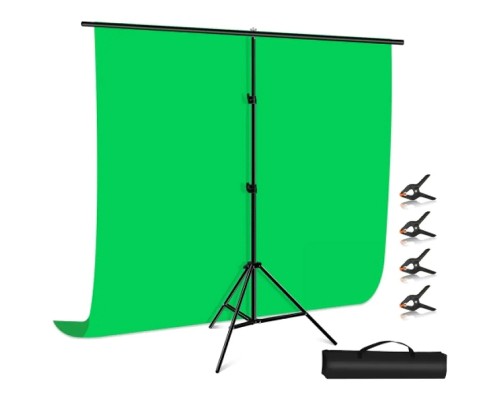 Фон Puluz PU5205G background with stand 200x200 cm green (PU5205G)