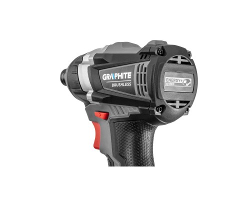 Гайковерт Graphite Energy+ 18V, безщітковий, 2700об/хв, 200Нм, 3 швидкості, 1.2кг (без АКБ та ЗП) (58G024)