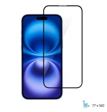 Скло захисне 2E Apple iPhone 16 Plus(6.7) 2.5D FCFG black (2E-IP-16PL-6.7-SMFCFG-BB)