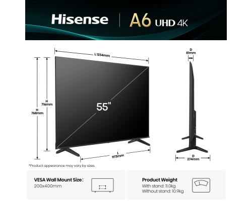 Телевізор Hisense 55A6Q