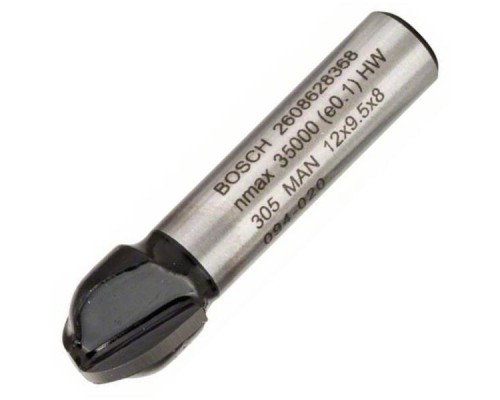 Фреза Bosch Professional галтельна, Std, S8, R6, D12, L9.2 (2.608.628.368)