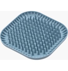 Універсальний посуд для тварин Fiboo Fiboowl Spiky килимок для злизування ласощів та їжі, 19х19 см синій (FIB0237)