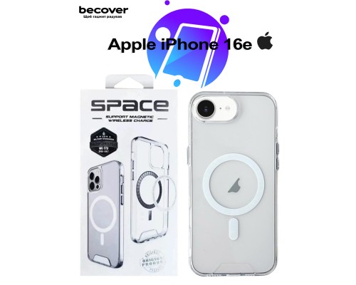 Чохол до мобільного телефона BeCover Space Case MagSafe Apple iPhone 16e Transparent (713884)