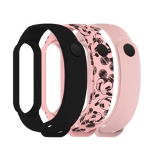 Ремінець до фітнес браслета Armorstandart комплект 3шт Xiaomi Mi Band 7/6/5 Cartoon Mickey Pink (ARM77042)