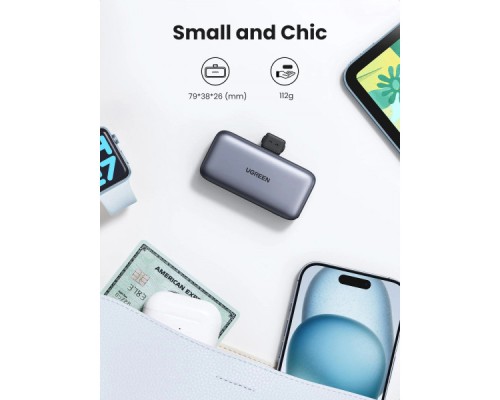 Батарея універсальна Ugreen 5000mAh 22,5W USB-C In/Out, with build-in Type-C connector (PB503) (35338)