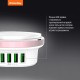 Зарядний пристрій ColorWay 4*USB 4.4А + LED лампа 310 Lm (CW-CHL44A)