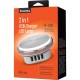 Зарядний пристрій ColorWay 4*USB 4.4А + LED лампа 310 Lm (CW-CHL44A)
