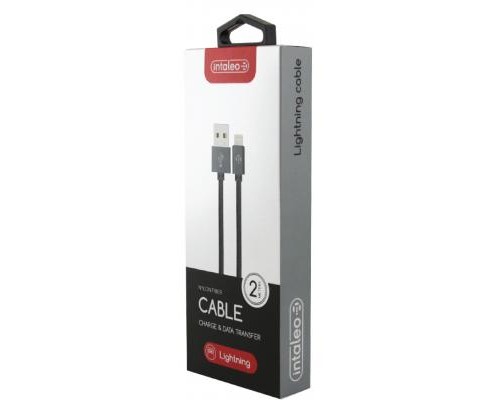 Дата кабель USB 2.0 AM to Lightning 2.0m CBGNYL2 grey Intaleo (1283126477669)