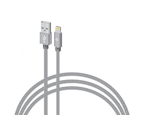 Дата кабель USB 2.0 AM to Lightning 2.0m CBGNYL2 grey Intaleo (1283126477669)