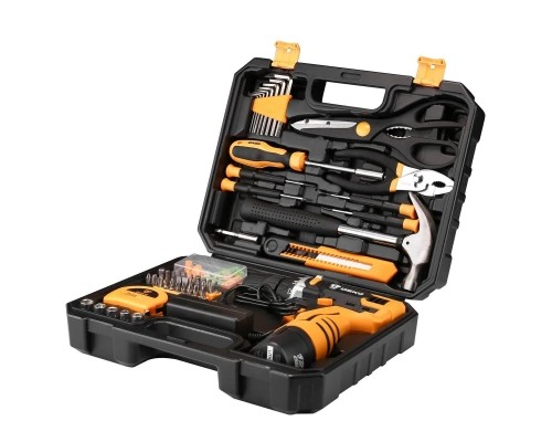 Шуруповерт Deko DKCD12FU-LI + набір 104 інструментів в кейсі (12182)