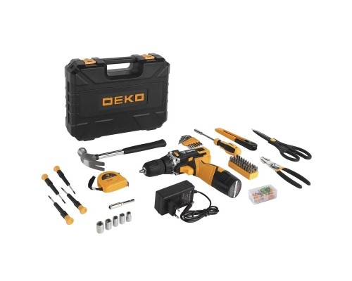 Шуруповерт Deko DKCD12FU-LI + набір 104 інструментів в кейсі (12182)