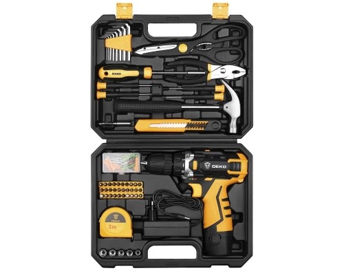 Шуруповерт Deko DKCD12FU-LI + набір 104 інструментів в кейсі (12182)