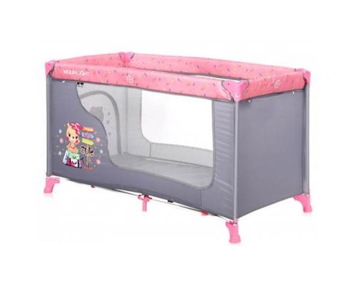 Дитячий манеж Bertoni/Lorelli MOONLIGHT 1L (pink travelling)