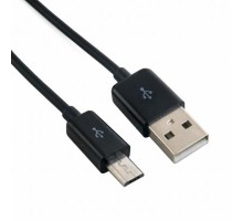 Дата кабель USB 2.0 AM to Micro 5P 2.0m Fabric Premium black REAL-EL (EL123500048)