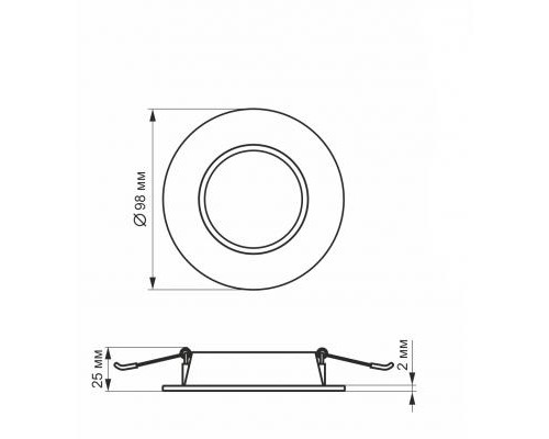 Світильник Videx LED 4W 5000K 220V (VL-DLBR-045)