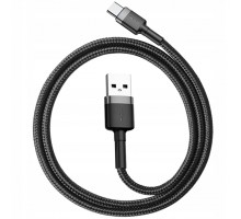 Дата кабель USB 3.1 AM to Type-C 0.5m 3A grey-black Baseus (CATKLF-AG1)