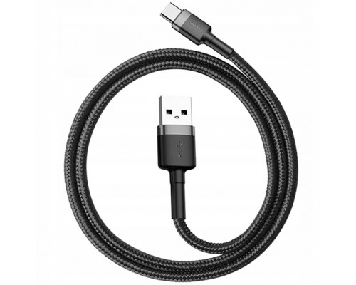 Дата кабель USB 3.1 AM to Type-C 0.5m 3A grey-black Baseus (CATKLF-AG1)