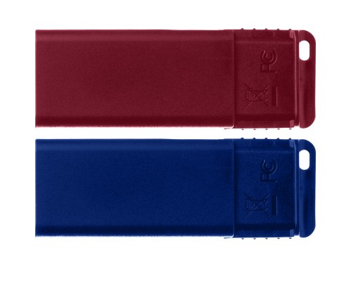 USB флеш накопичувач Verbatim 2x32GB Store'n'Go Slider Red/Blue USB 2.0 (49327) 