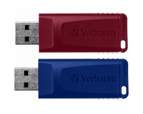 USB флеш накопичувач Verbatim 2x32GB Store'n'Go Slider Red/Blue USB 2.0 (49327) 