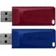 USB флеш накопичувач Verbatim 2x32GB Store'n'Go Slider Red/Blue USB 2.0 (49327) 
