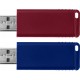 USB флеш накопичувач Verbatim 2x32GB Store'n'Go Slider Red/Blue USB 2.0 (49327) 