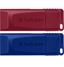 USB флеш накопичувач Verbatim 2x32GB Store'n'Go Slider Red/Blue USB 2.0 (49327)