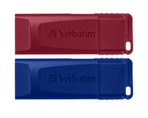USB флеш накопичувач Verbatim 2x32GB Store'n'Go Slider Red/Blue USB 2.0 (49327) 