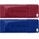 USB флеш накопичувач Verbatim 2x32GB Store'n'Go Slider Red/Blue USB 2.0 (49327) 