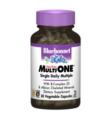 Мультивітамін Bluebonnet Nutrition Мультивітаміни без заліза, MultiONE, 30 гелевих капсул (BLB0145)