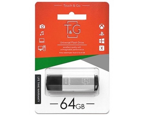 USB флеш накопичувач T&G 64GB 121 Vega Series Silver USB 2.0 (TG121-64GBSL) 