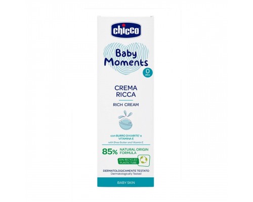 Дитячий крем Chicco поживний Baby Moments, 100 мл (10596.00)