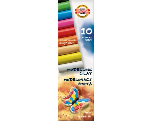 Пластилін Koh-i-Noor Метелик 10 кольорів 200 г (131710)